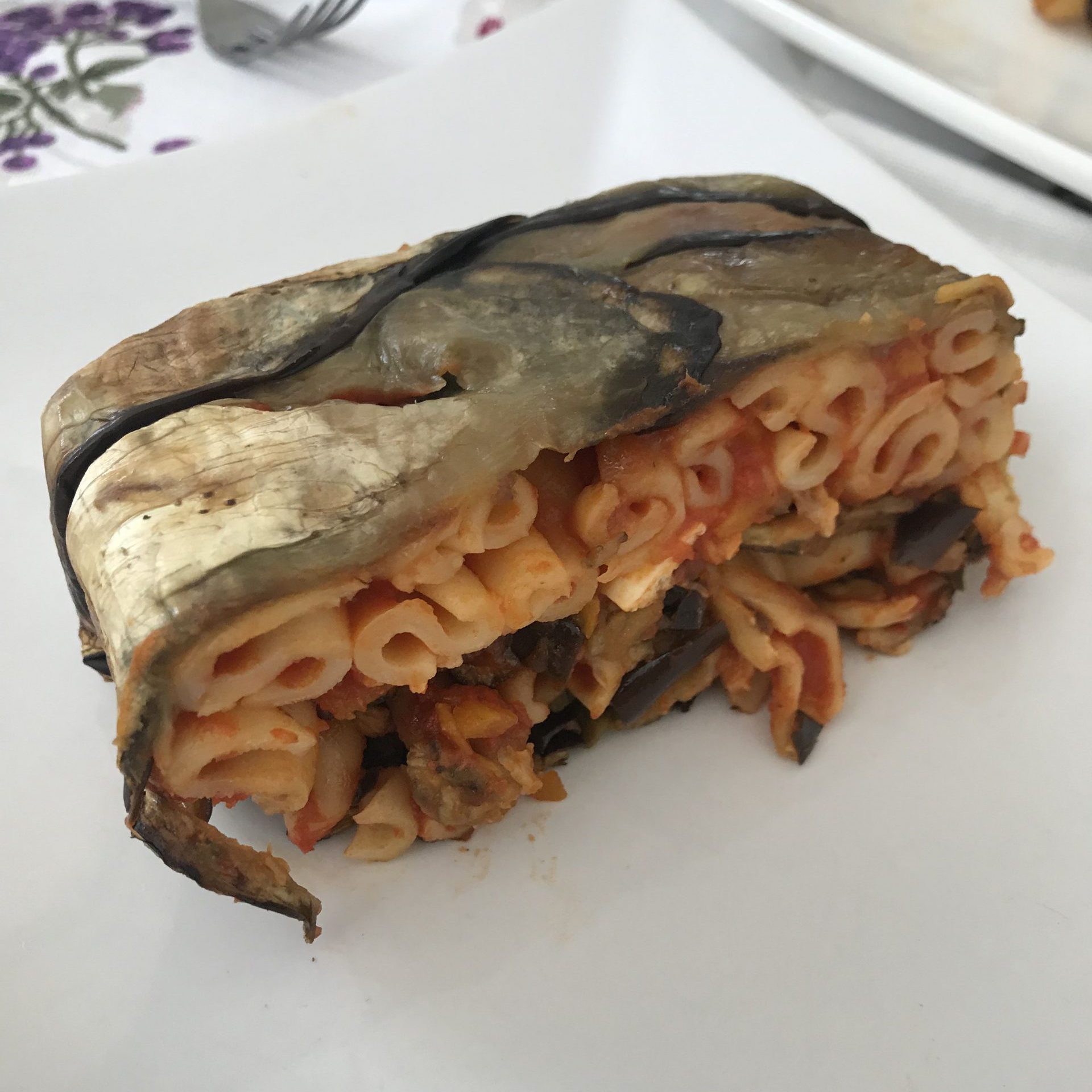 Timballo di pasta con melanzane