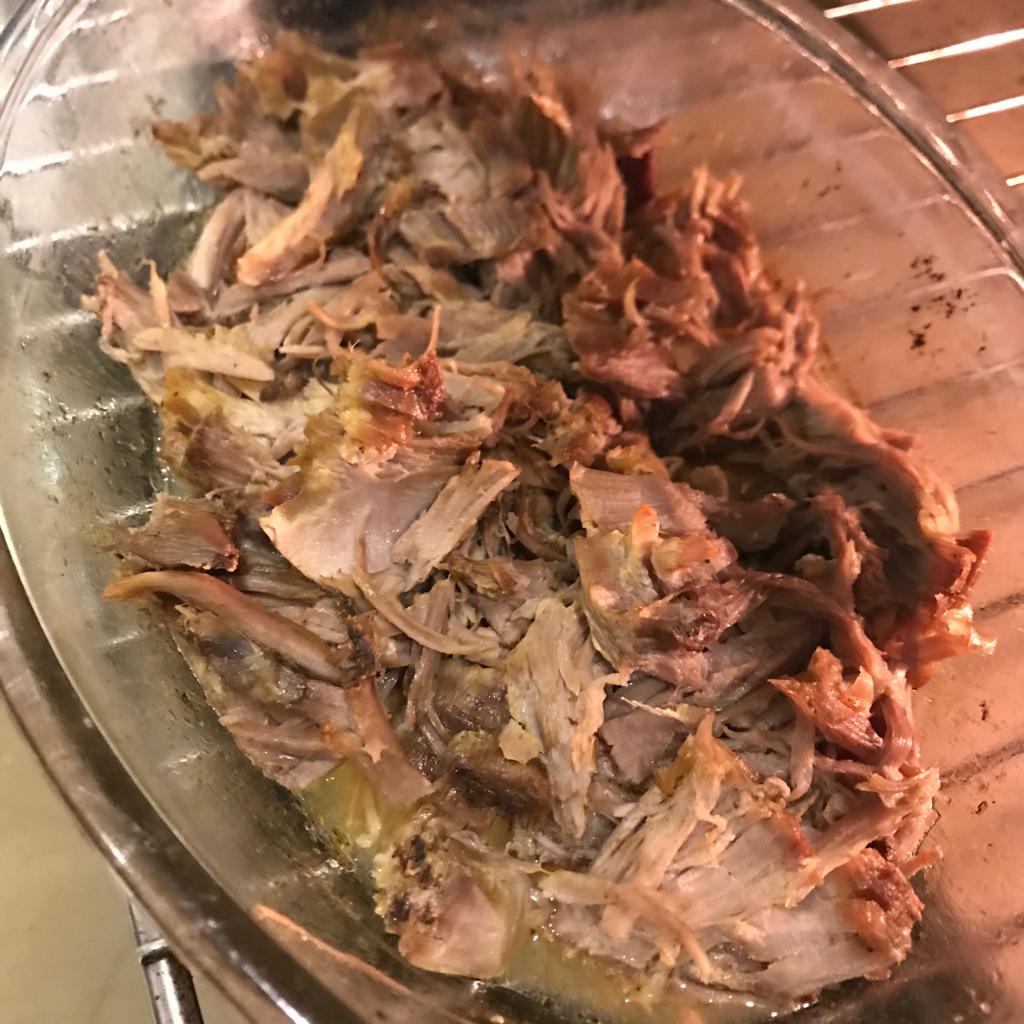 Pulled turkey (tacchino sfilacciato) al forno