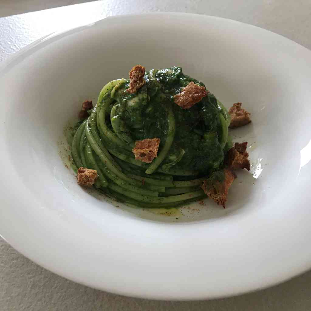 Spaghetti con friarielli e lupini